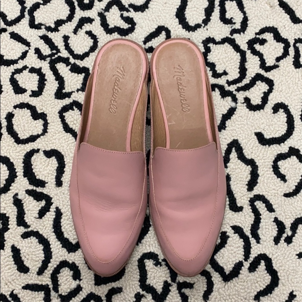 Madewell leather Francis loafer mule in Pink